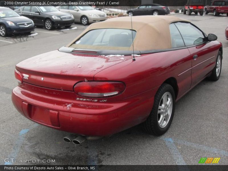 Deep Cranberry Pearl / Camel 2000 Chrysler Sebring JX Convertible