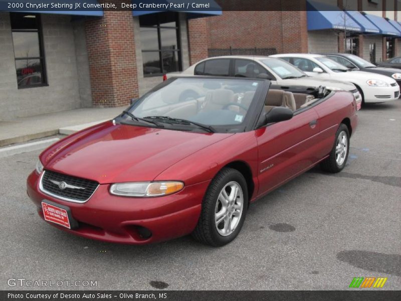 Deep Cranberry Pearl / Camel 2000 Chrysler Sebring JX Convertible