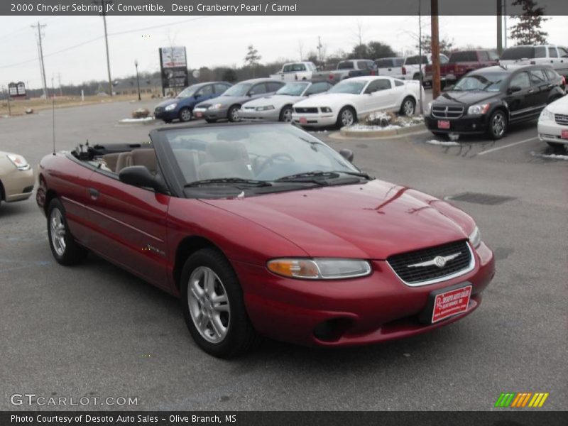 Deep Cranberry Pearl / Camel 2000 Chrysler Sebring JX Convertible