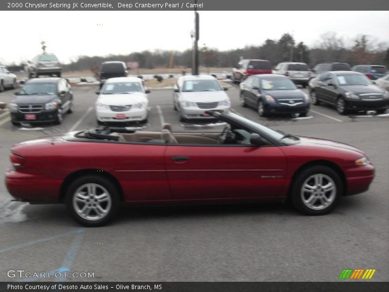 Deep Cranberry Pearl / Camel 2000 Chrysler Sebring JX Convertible