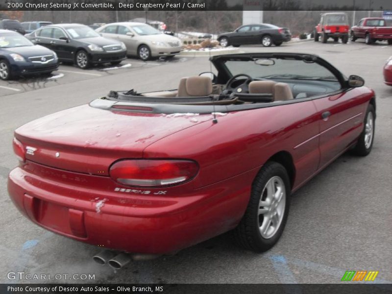 Deep Cranberry Pearl / Camel 2000 Chrysler Sebring JX Convertible