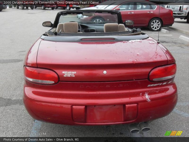 Deep Cranberry Pearl / Camel 2000 Chrysler Sebring JX Convertible