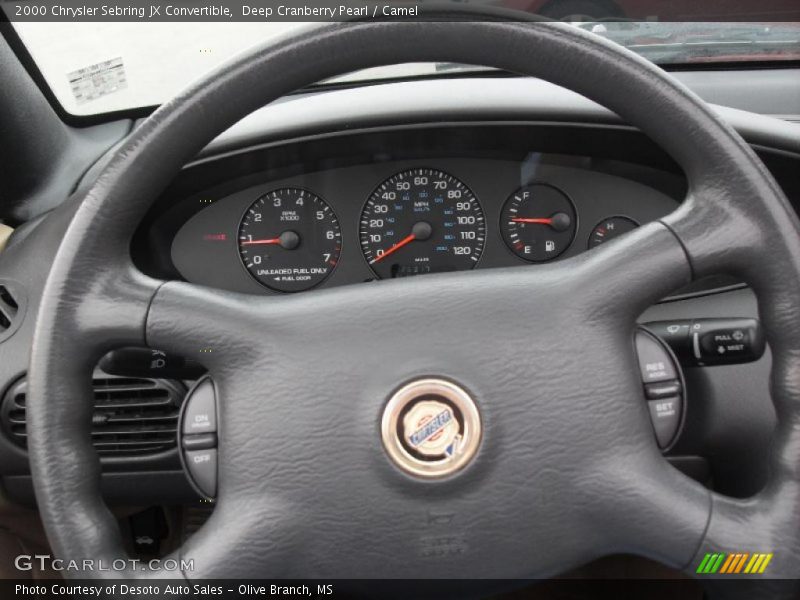 Deep Cranberry Pearl / Camel 2000 Chrysler Sebring JX Convertible