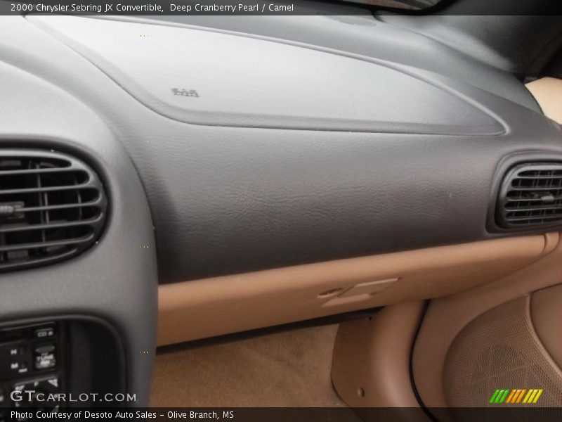 Deep Cranberry Pearl / Camel 2000 Chrysler Sebring JX Convertible