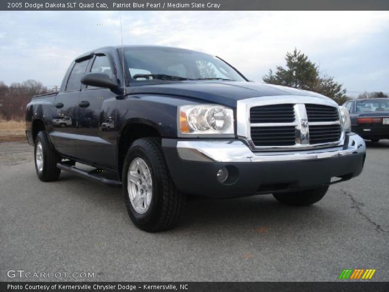 Patriot Blue Pearl / Medium Slate Gray 2005 Dodge Dakota SLT Quad Cab