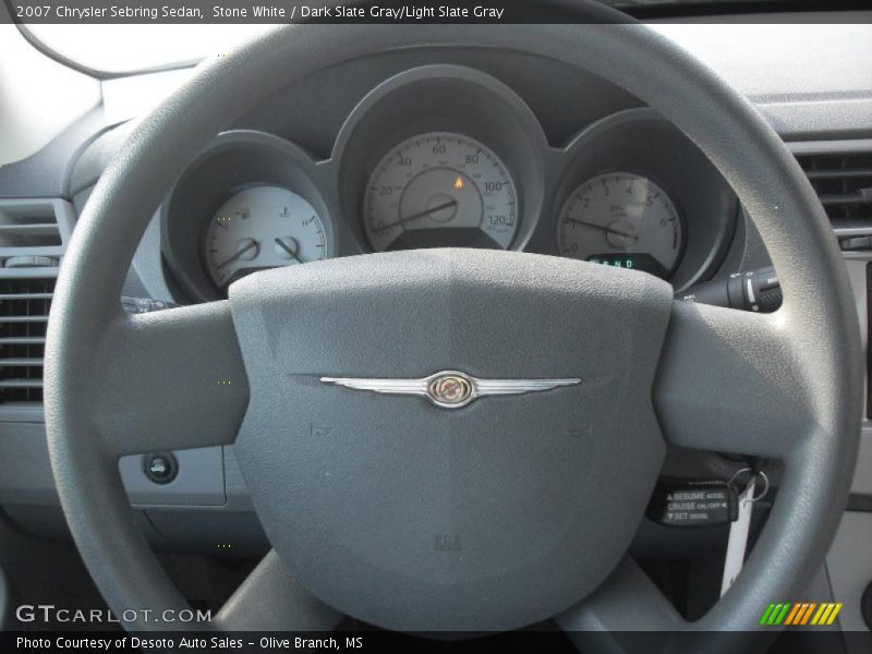 Stone White / Dark Slate Gray/Light Slate Gray 2007 Chrysler Sebring Sedan