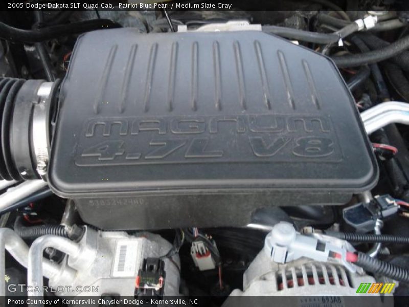 Patriot Blue Pearl / Medium Slate Gray 2005 Dodge Dakota SLT Quad Cab