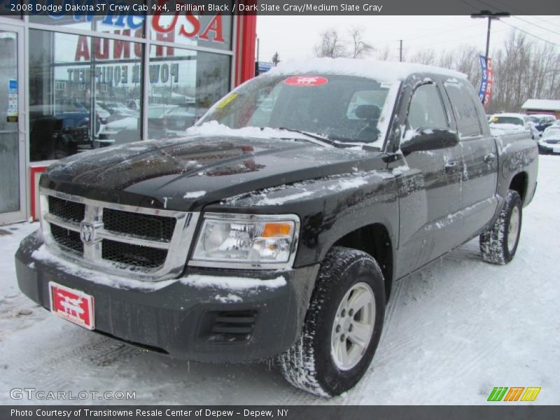 Brilliant Black / Dark Slate Gray/Medium Slate Gray 2008 Dodge Dakota ST Crew Cab 4x4
