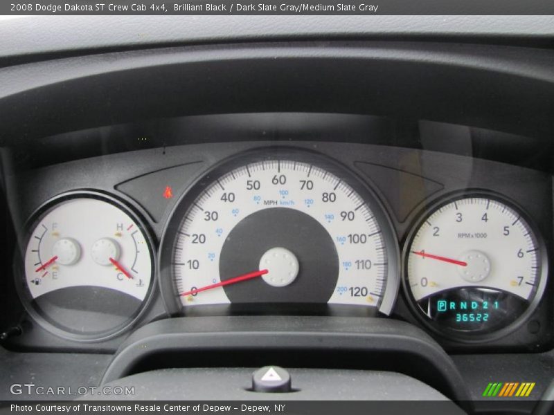 Brilliant Black / Dark Slate Gray/Medium Slate Gray 2008 Dodge Dakota ST Crew Cab 4x4