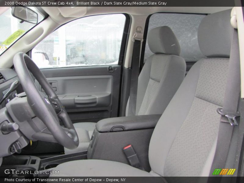 Brilliant Black / Dark Slate Gray/Medium Slate Gray 2008 Dodge Dakota ST Crew Cab 4x4