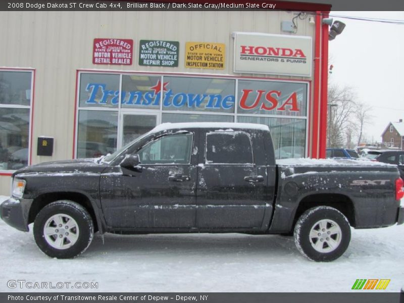 Brilliant Black / Dark Slate Gray/Medium Slate Gray 2008 Dodge Dakota ST Crew Cab 4x4