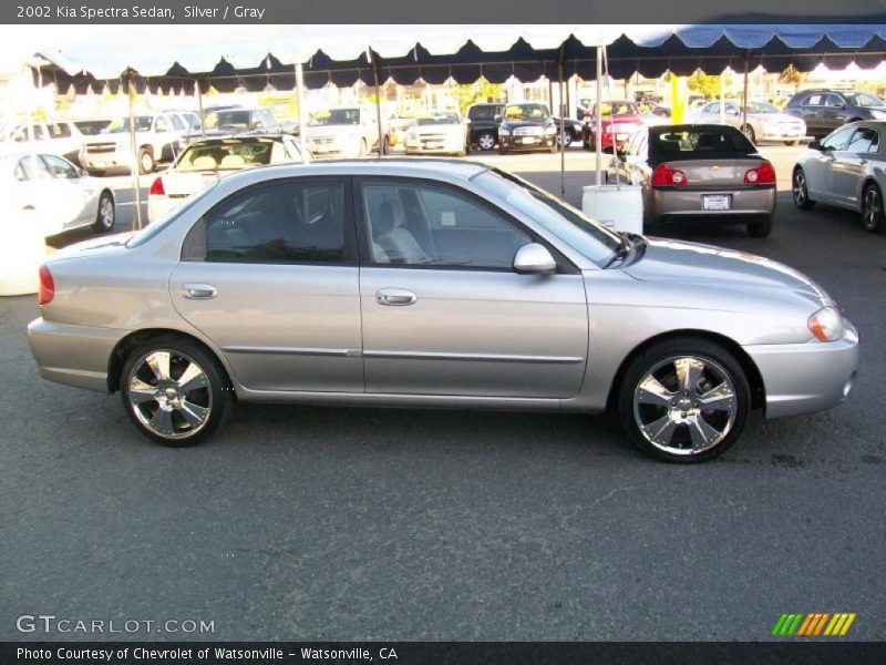 Silver / Gray 2002 Kia Spectra Sedan