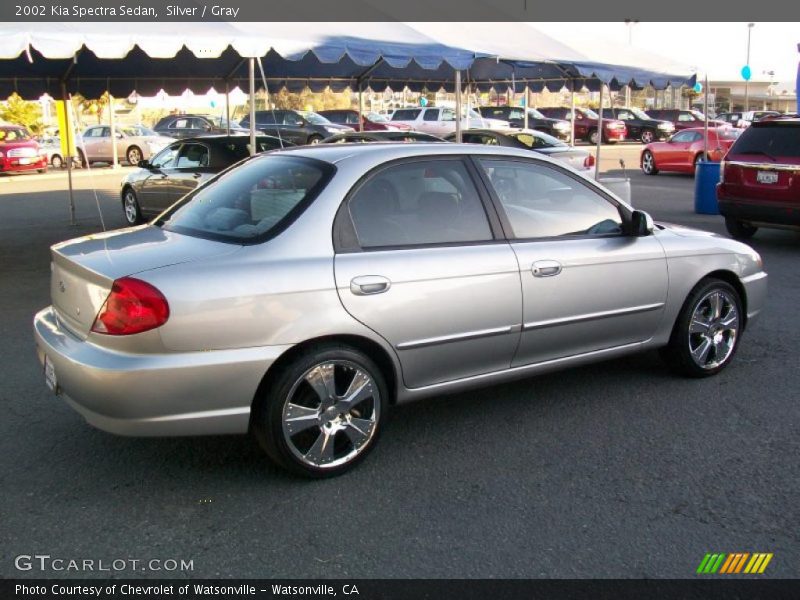 Silver / Gray 2002 Kia Spectra Sedan