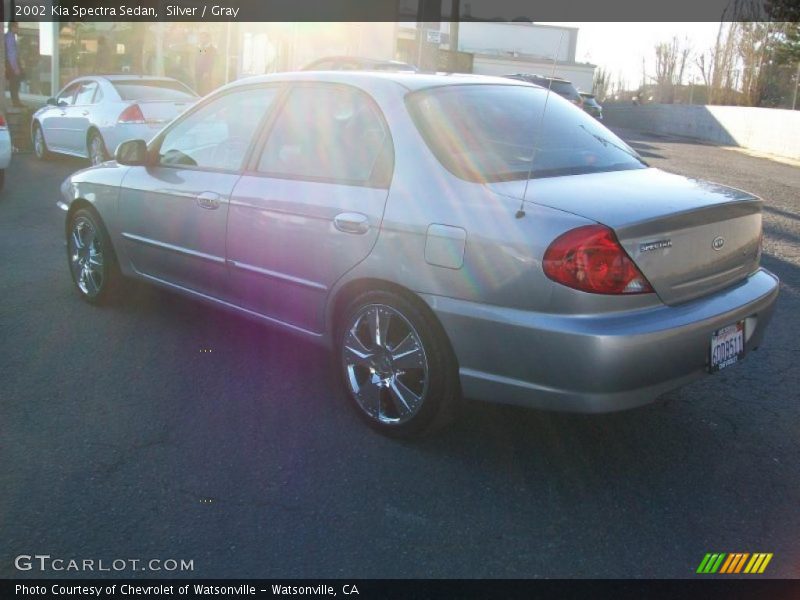Silver / Gray 2002 Kia Spectra Sedan