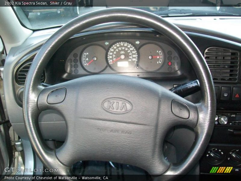 Silver / Gray 2002 Kia Spectra Sedan