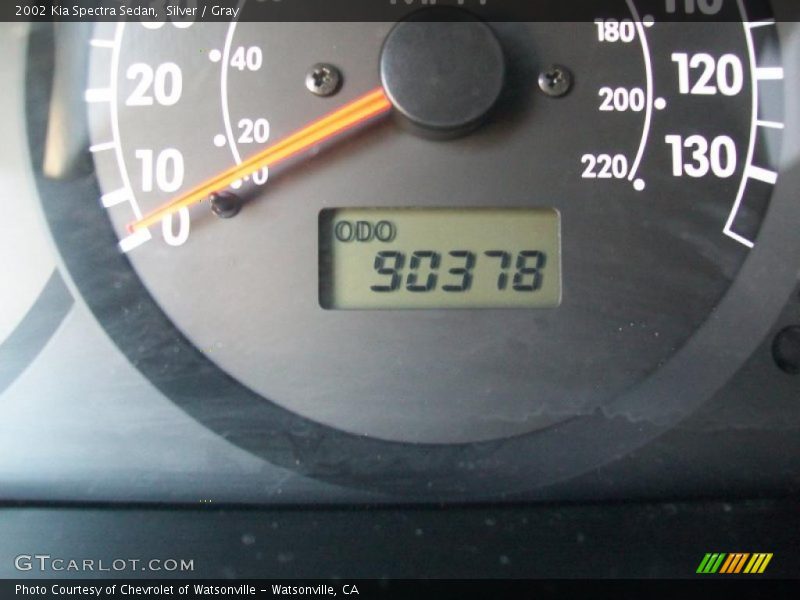 Silver / Gray 2002 Kia Spectra Sedan