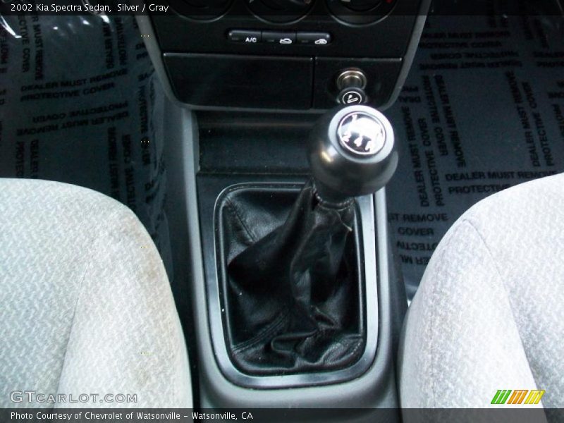 Silver / Gray 2002 Kia Spectra Sedan
