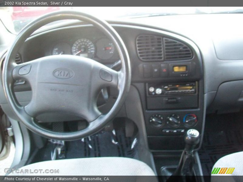 Silver / Gray 2002 Kia Spectra Sedan