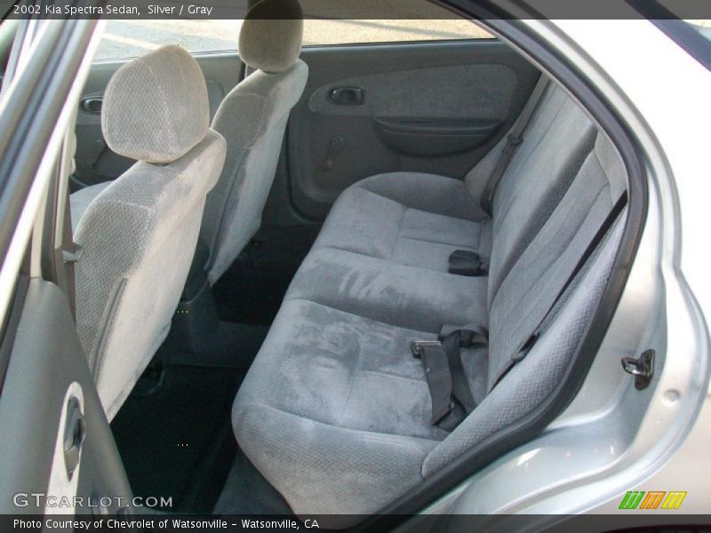 Silver / Gray 2002 Kia Spectra Sedan