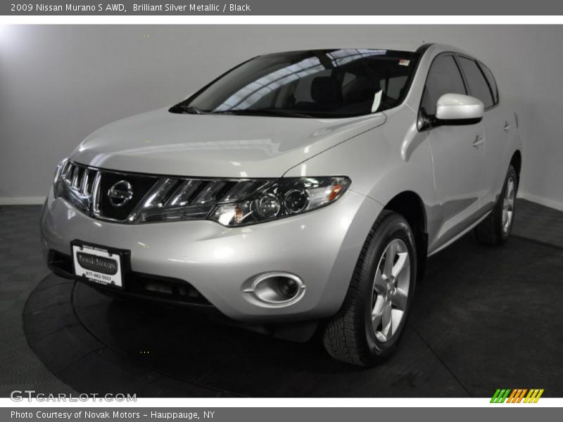 Brilliant Silver Metallic / Black 2009 Nissan Murano S AWD