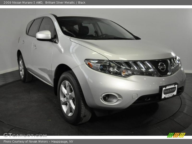 Brilliant Silver Metallic / Black 2009 Nissan Murano S AWD