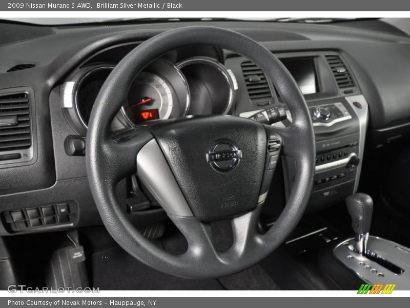 Brilliant Silver Metallic / Black 2009 Nissan Murano S AWD