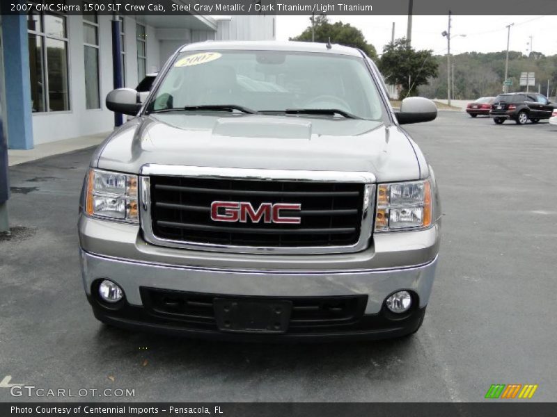 Steel Gray Metallic / Dark Titanium/Light Titanium 2007 GMC Sierra 1500 SLT Crew Cab