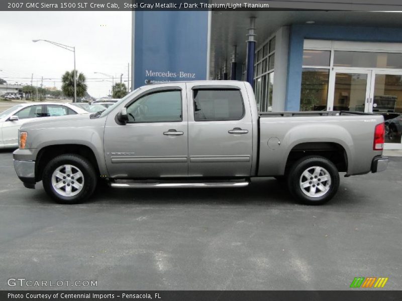 Steel Gray Metallic / Dark Titanium/Light Titanium 2007 GMC Sierra 1500 SLT Crew Cab