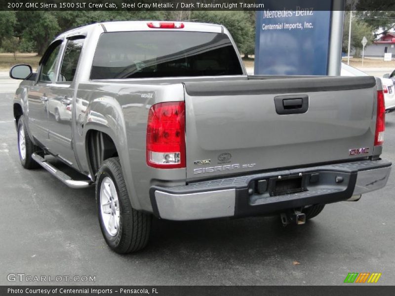 Steel Gray Metallic / Dark Titanium/Light Titanium 2007 GMC Sierra 1500 SLT Crew Cab