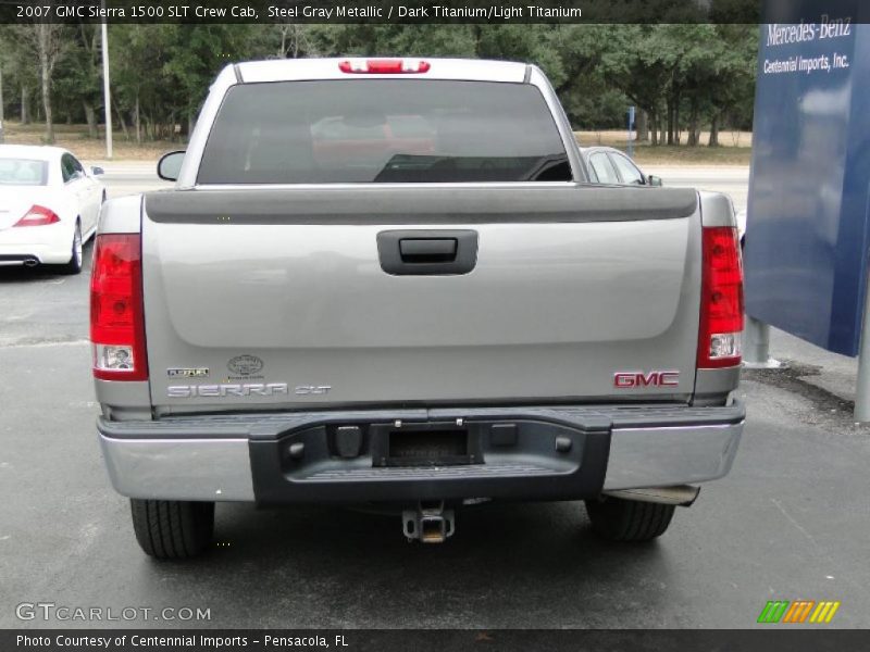 Steel Gray Metallic / Dark Titanium/Light Titanium 2007 GMC Sierra 1500 SLT Crew Cab
