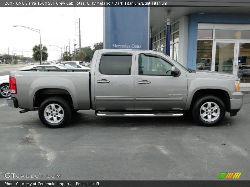 Steel Gray Metallic / Dark Titanium/Light Titanium 2007 GMC Sierra 1500 SLT Crew Cab