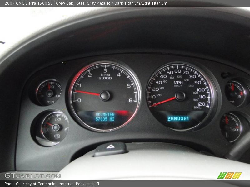 Steel Gray Metallic / Dark Titanium/Light Titanium 2007 GMC Sierra 1500 SLT Crew Cab
