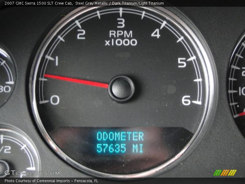 Steel Gray Metallic / Dark Titanium/Light Titanium 2007 GMC Sierra 1500 SLT Crew Cab