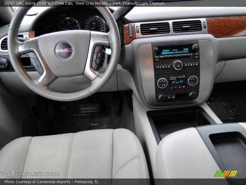 Steel Gray Metallic / Dark Titanium/Light Titanium 2007 GMC Sierra 1500 SLT Crew Cab