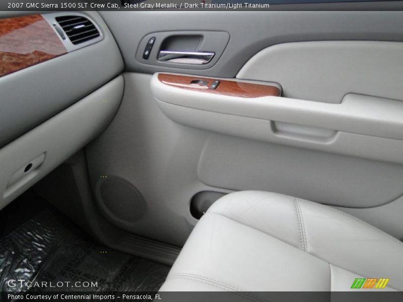 Steel Gray Metallic / Dark Titanium/Light Titanium 2007 GMC Sierra 1500 SLT Crew Cab