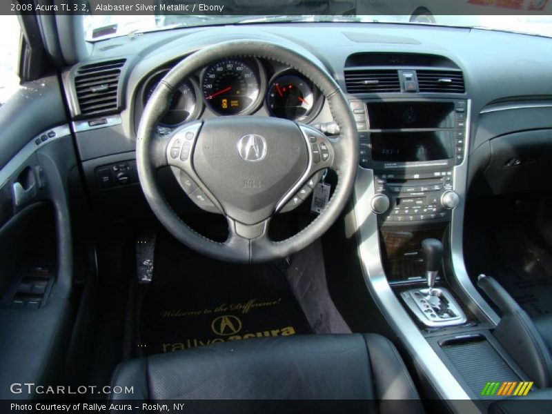 Alabaster Silver Metallic / Ebony 2008 Acura TL 3.2