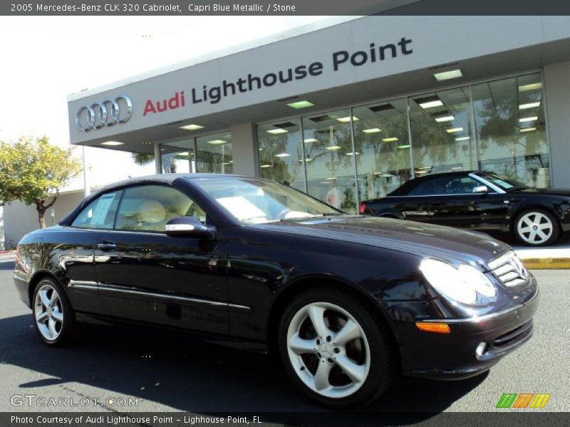 Capri Blue Metallic / Stone 2005 Mercedes-Benz CLK 320 Cabriolet