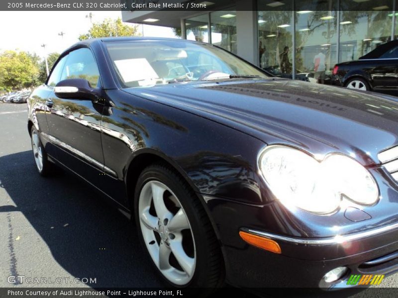 Capri Blue Metallic / Stone 2005 Mercedes-Benz CLK 320 Cabriolet
