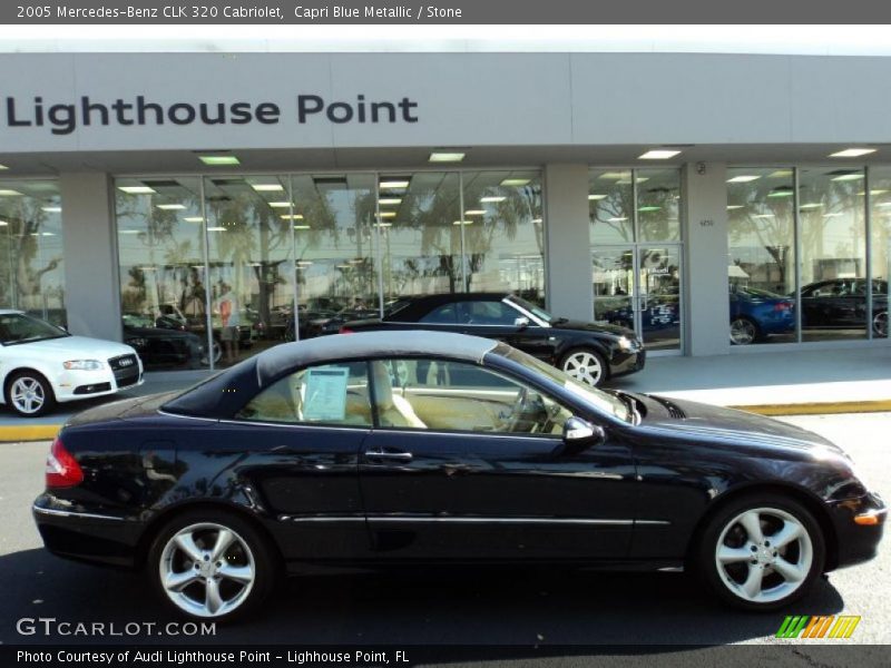 Capri Blue Metallic / Stone 2005 Mercedes-Benz CLK 320 Cabriolet