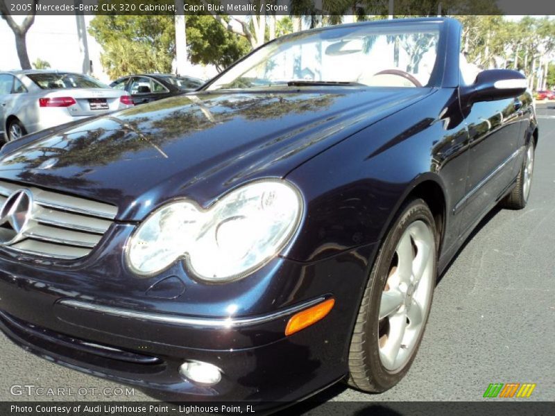 Capri Blue Metallic / Stone 2005 Mercedes-Benz CLK 320 Cabriolet