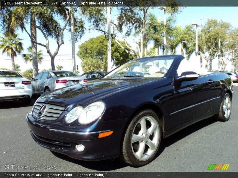 Capri Blue Metallic / Stone 2005 Mercedes-Benz CLK 320 Cabriolet