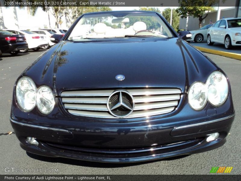 Capri Blue Metallic / Stone 2005 Mercedes-Benz CLK 320 Cabriolet
