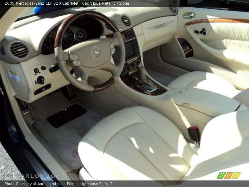 Capri Blue Metallic / Stone 2005 Mercedes-Benz CLK 320 Cabriolet