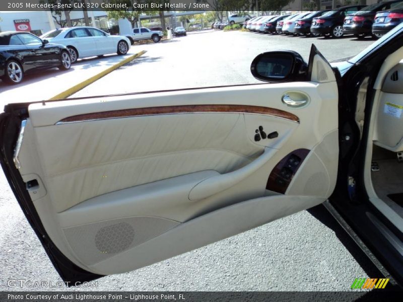 Capri Blue Metallic / Stone 2005 Mercedes-Benz CLK 320 Cabriolet