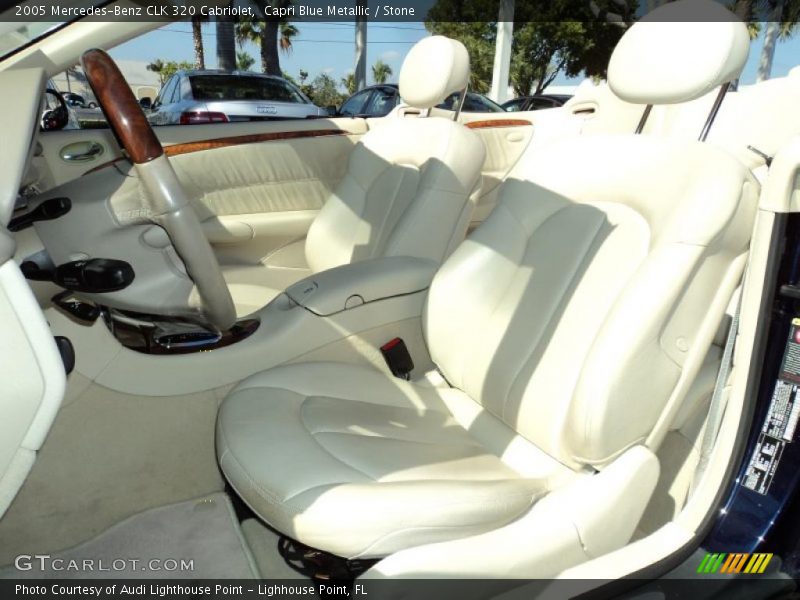 Capri Blue Metallic / Stone 2005 Mercedes-Benz CLK 320 Cabriolet