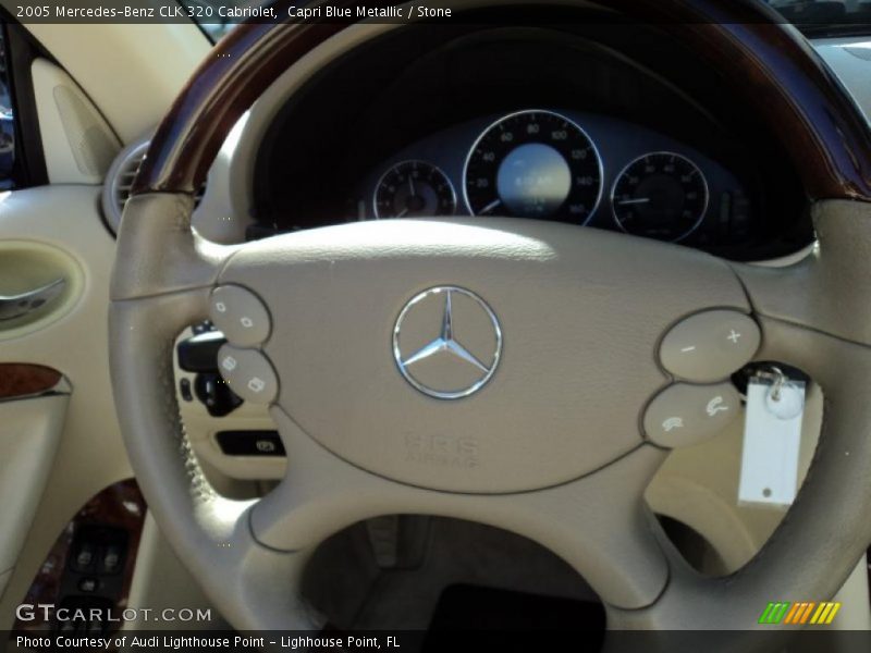 Capri Blue Metallic / Stone 2005 Mercedes-Benz CLK 320 Cabriolet