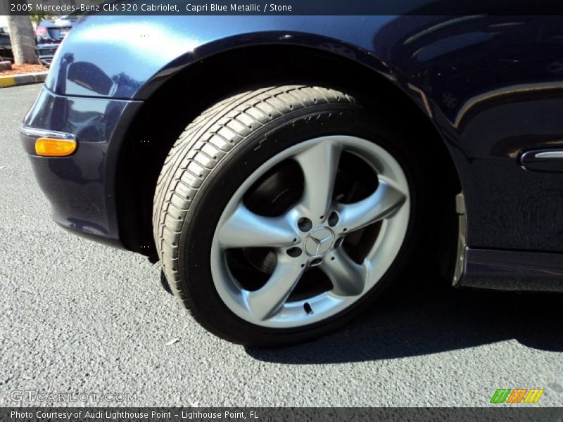 Capri Blue Metallic / Stone 2005 Mercedes-Benz CLK 320 Cabriolet