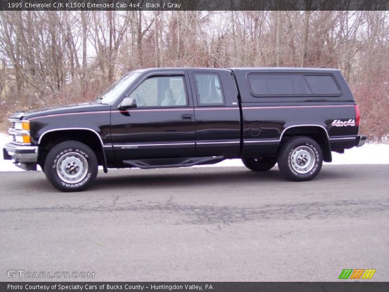 Black / Gray 1995 Chevrolet C/K K1500 Extended Cab 4x4