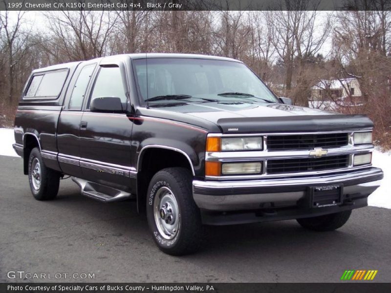 Black / Gray 1995 Chevrolet C/K K1500 Extended Cab 4x4