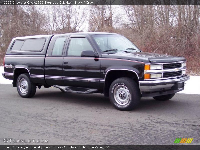 Black / Gray 1995 Chevrolet C/K K1500 Extended Cab 4x4